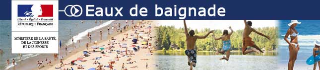 Home page of baignade.sante.gouv.fr